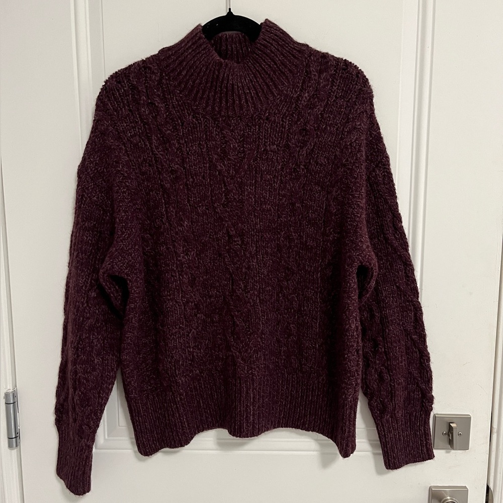 NWT - Fat Face Women’s Cable Knit High Neck Sweater - US 10/L